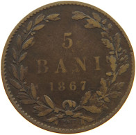 ROMANIA 5 BANI 1867 #c010 0099 - Roumanie