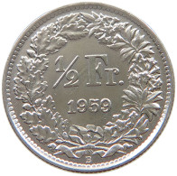 SWITZERLAND 1/2 FRANC 1959 #s051 0515 - Autres & Non Classés