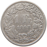 SWITZERLAND 1 FRANC 1898 #c070 0291 - Autres & Non Classés