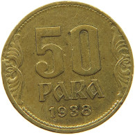 YUGOSLAVIA 50 PARA 1938 #s080 0387 - Yougoslavie