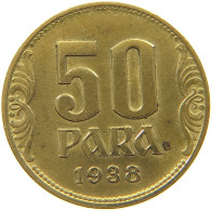 YUGOSLAVIA 50 PARA 1938 #a047 0559 - Yougoslavie