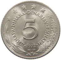 YUGOSLAVIA 5 DINARA 1972 TOP #s065 0081 - Yougoslavie