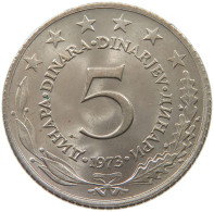 YUGOSLAVIA 5 DINARA 1973 TOP #s065 0077 - Yougoslavie