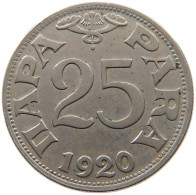 YUGOSLAVIA 25 PARA 1920 #s034 0267 - Yougoslavie