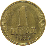 YUGOSLAVIA 1 DINAR 1938 #c033 0143 - Yougoslavie