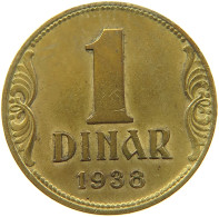 YUGOSLAVIA 1 DINAR 1938 #a021 0103 - Yougoslavie