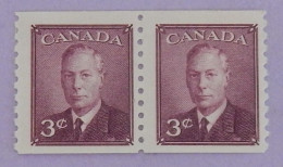 CANADA PAIRE DE 2 X YT 238aA NEUFS**/*  GEORGE VI  ANNÉES 1949/1951 DENTELE 9,5 - Neufs