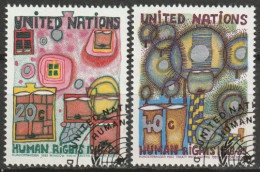 UNO New York 1983 MiNr.438 - 439 O Gestempelt Allgemeine Erklärung Der Menschenrechte ( 5290 )Versand 1,00€-1,20€ - Used Stamps