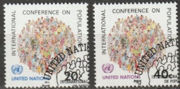 UNO New York 1984 MiNr.440 - 441 O Gestempelt Weltbevölkerungskonferenz ( 5322 )Versand 1,00€-1,20€ - Usati