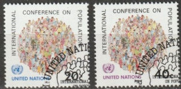 UNO New York 1984 MiNr.440 - 441 O Gestempelt Weltbevölkerungskonferenz ( 5322 )Versand 1,00€-1,20€ - Gebruikt