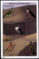 Turkmenistan 2000. Birds. Fauna. Falcons Of Turkmenistan. Souvenir Sheet. MNH - Turkmenistan