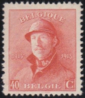 Belgie  .   OBP    .    173  .    *      .   Ongebruikt Met Gom    .   /   .    Neuf Avec Gomme - 1919-1920 Albert Met Helm