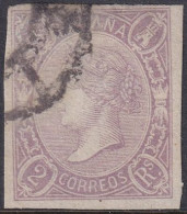 Spain 1865 Sc 72 España Ed 73 Used Cartwheel (rueda) Cancel - Usados