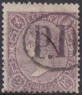 Spain 1865 Sc 79 España Ed 79 Used French "P.D." Destination Cancel Signed Roig - Usados