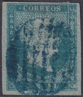 Spain 1855 Sc 38 España Ed 41 Used Blue Grill (parrilla) Cancel - Usados