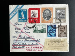 ARGENTINA 1964 REGISTERED EXPRESS AIR MAIL LETTER BUENOS AIRES TO WINTERMOOR 05-11-1964 CERTIFICADO EXPRESO - Covers & Documents