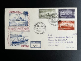 FERNANDO POO SPAIN 1962 REGISTERED FDC SHIPS SEND TO SANTA CRUZ DE LA PALMA 10-07-1962 FERNANDO PO CERTIFICADO - Fernando Poo