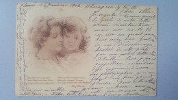 Fantaisie  Femme Et Enfant , Carte écrite Pour Une Contesse à Bude , Hongrie - Bebes