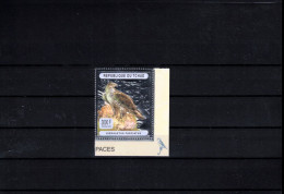 Tchad 2003 Birds Eagle,Owl Silver Perforated Stamp + Block Postfrisch / MNH - Aigles & Rapaces Diurnes