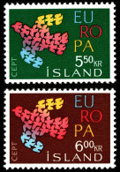 1961 Iceland 354-355 Europa Cept - 1961