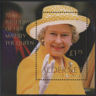 Alderney 2001 - Mi-Nr. Block 9 ** - MNH - 75. Geburtstag Queen Elizabeth - Alderney