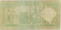 Syrie - Billet De 5 Pounds - 1982 - P100c - Syrie