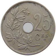 BELGIUM 25 CENTIMES 1922 #s072 0457 - 25 Centimes