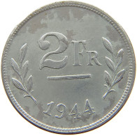 BELGIUM 2 FRANCS 1944 #a086 0341 - 2 Frank (1944 Bevrijding)