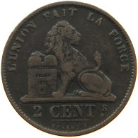 BELGIUM 2 CENTIMES 1870 #s078 0381 - 2 Cents