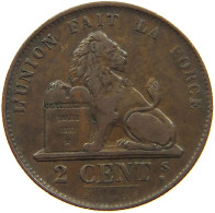 BELGIUM 2 CENTIMES 1865 #a075 0343 - 2 Cents