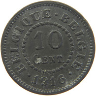 BELGIUM 10 CENTIMES 1916 TOP #s023 0063 - 10 Cent