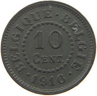 BELGIUM 10 CENTIMES 1916 TOP #a035 0585 - 10 Cent