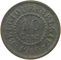 BELGIUM 10 CENTIMES 1916 #a056 0771 - 10 Centimes