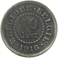 BELGIUM 10 CENTIMES 1916 #a039 0631 - 10 Cents