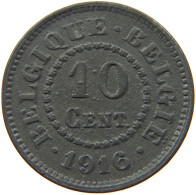 BELGIUM 10 CENTIMES 1916 #a006 0269 - 10 Centimes