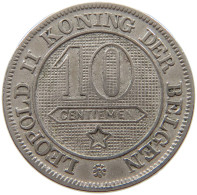 BELGIUM 10 CENTIMES 1894 #a017 0421 - 10 Cents