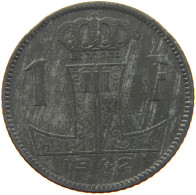 BELGIUM 1 FRANC 1942 #s023 0041 - 1 Franc