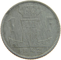 BELGIUM 1 FRANC 1942 #a005 0877 - 1 Franc