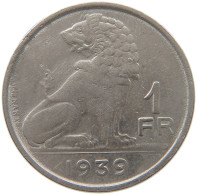 BELGIUM 1 FRANC 1939 #a046 0355 - 1 Franc