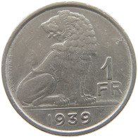 BELGIUM 1 FRANC 1939 #a017 0441 - 1 Franc