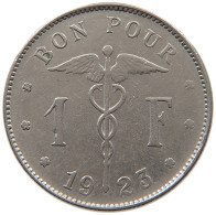 BELGIUM 1 FRANC 1923 #a046 0051 - 1 Franc