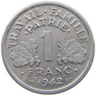 FRANCE 1 FRANC 1942 #a051 0347 - 1 Franc