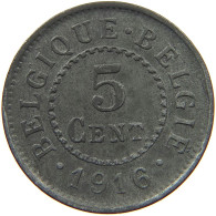 BELGIUM 5 CENTIMES 1916 #a057 0101 - 5 Cent