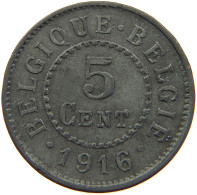 BELGIUM 5 CENTIMES 1916 #a006 0523 - 5 Centimes