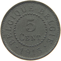 BELGIUM 5 CENTIMES 1915 #c014 0495 - 5 Cent