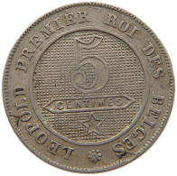 BELGIUM 5 CENTIMES 1863a #c023 0163 - 5 Cents