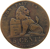 BELGIUM 5 CENTIMES 1856 #c009 0261 - 5 Cents