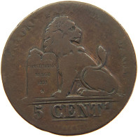 BELGIUM 5 CENTIMES 1842 #s021 0337 - 5 Cent