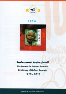 Tunisia 2018-Flyer-Centenary Of Nelson Mandela (Joint Issue - 3 Languages- Arabic-French-English-(3 Scans) - Unused Stamps