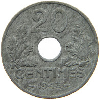 FRANCE 20 CENTIMES 1943 #a006 0193 - 20 Centimes